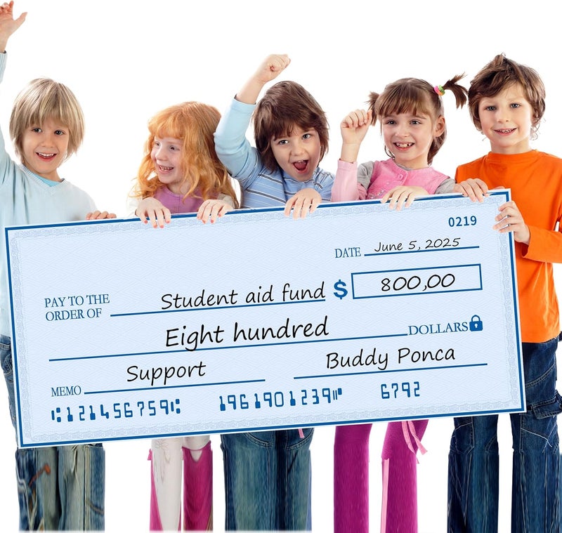 Voccim 40" x 16" Giant Big Blank Check - Oversized Reusable Dry Erase Fake Check for Presentations, Awards, Raffles & Events | Perfect for Endowments, Rewards, Winners & Celebrations - Image 1